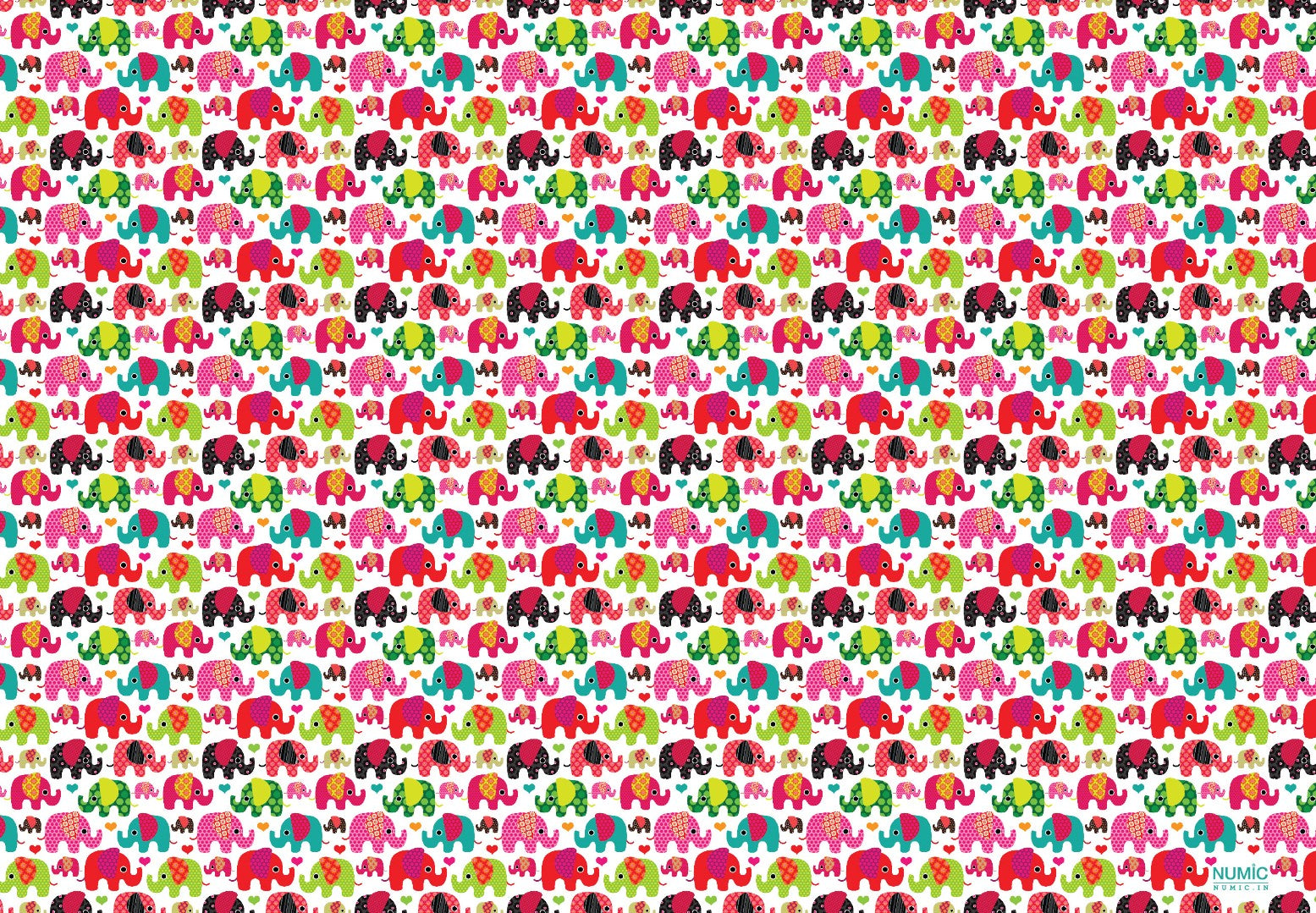 Wrapping Paper Elephant Numic