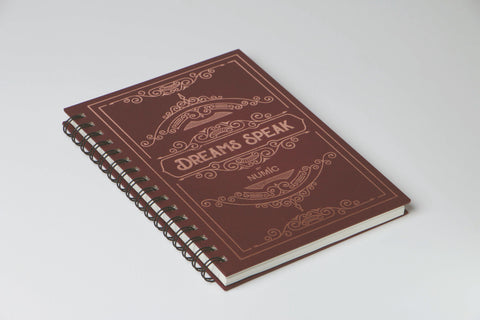 Dream Speak notebook in maroon color