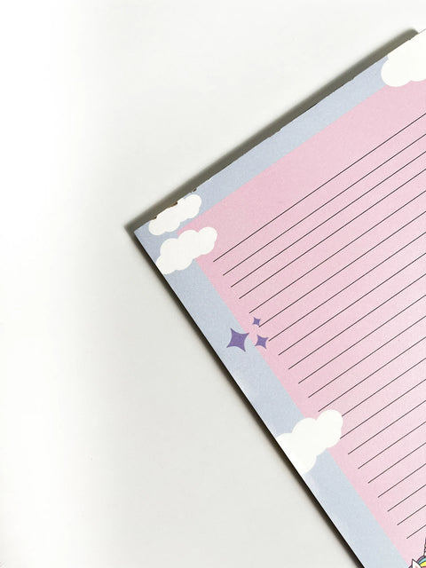 Unicorn themed notepad for all unicorn lovers